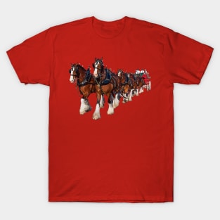 Clydesdale Eight Horse Hitch T-Shirt